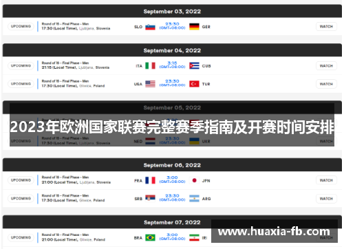 2023年欧洲国家联赛完整赛季指南及开赛时间安排 2023年欧洲国家联赛完整赛季指南及开赛时间安排